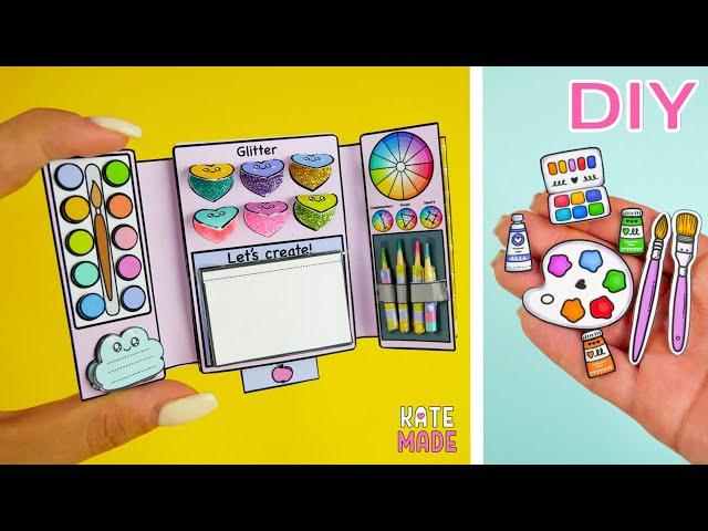 MINI ORGANIZER WITH PAINTS FOR PAPER DOLL | PAPER CRAFTS YOU NEED TO TRY