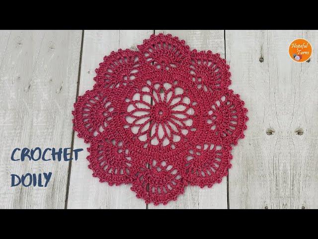 Crochet Doily Pattern | Easy Crochet Round Lace Doily / Crochet Thalposh Tutorial - Cottagecore