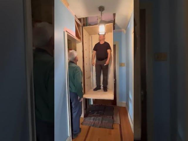 Home made DIY Elevator First ride with test dummy 