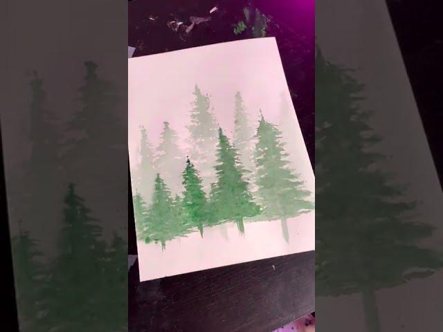 How To Paint A Tree  #shorts