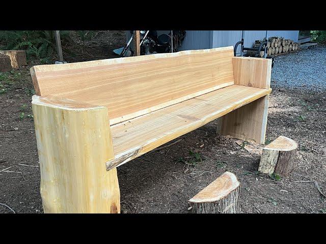 Off grid log bench build /Stihl 881 chainsaw /Granberg 48”Alaskan mill…