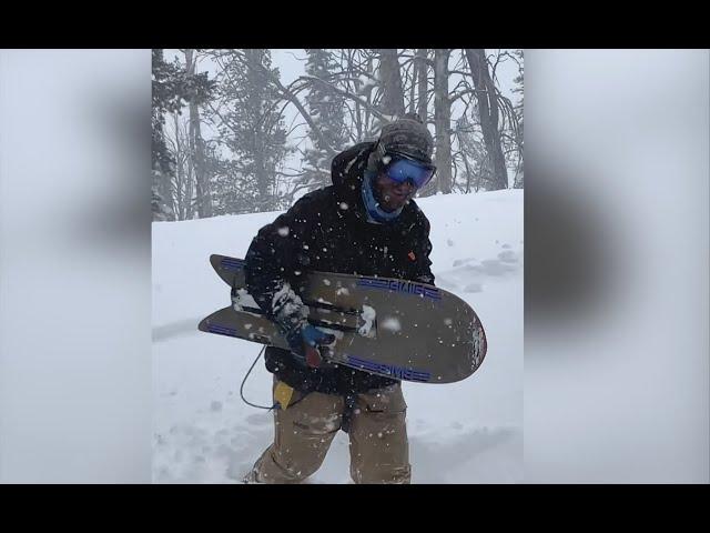 Quick powsurf on a 1983 Sims and Grassroots Flying Carpet