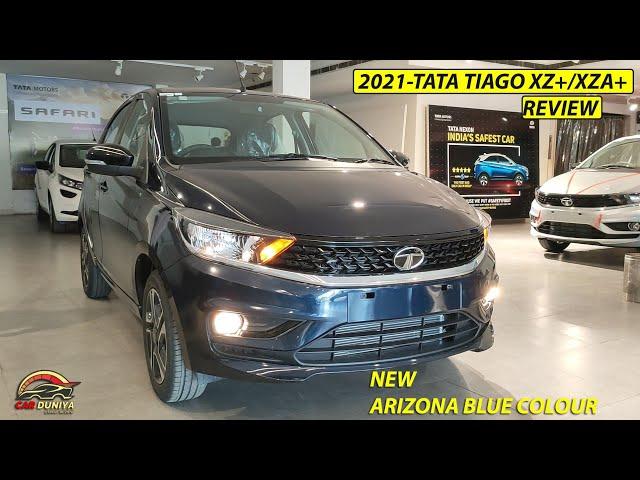 2021 TATA TIAGO XZ+ / XZA+ Top Variant with New Colour Arizona Blue ! Detailed Review Must Watch 