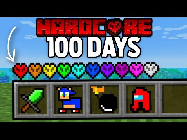 I Made A Custom Mod Every Day For 100 Days In Minecraft Hardcore! [FULL MOVIE]