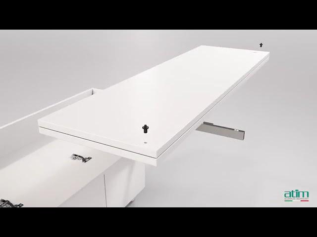 Lunch +39 pull out table from a drawer  by ATIM, Italy