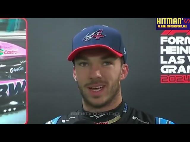 Pierre Gasly post qualification interview | F1 2024 Las Vegas Grand Prix