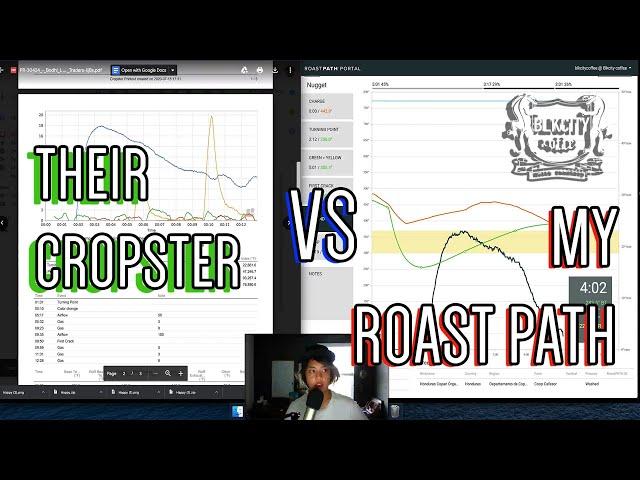 Comparing Cropster and Roast Path Curve Data Blkcity VS Bodhi - blkcity coffee vlog