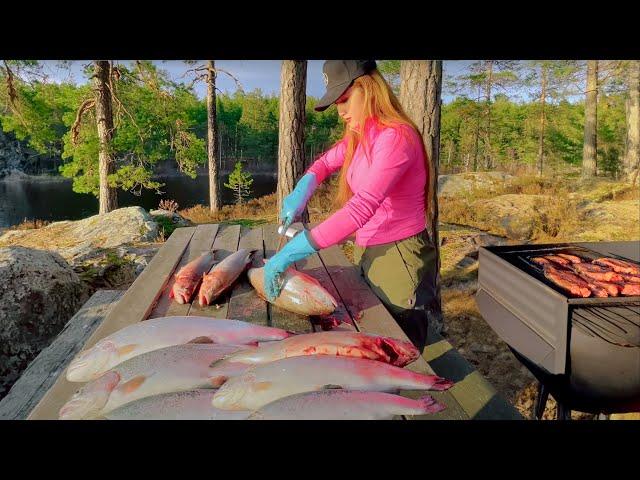 MUST TRY TRADITIONAL SWEDISH FOODS - Fishing Experience at a Swedish Lake | SAPA TV