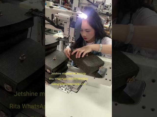 360 degree rotary post bed leather handbag industrial sewing machine