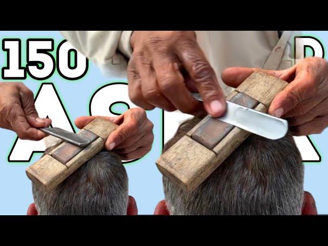 150 Year Old ASMR Fast Hair Cutting & Shaving With Barber Old