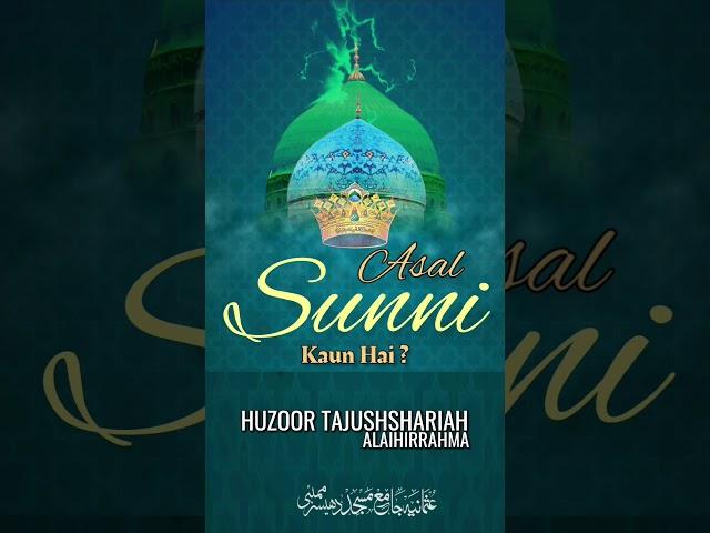 Asli Sunni Kon #sunni #aslisunni #sunnihanfibarelwi #tajushshariah #tajushariyastatus #shorts