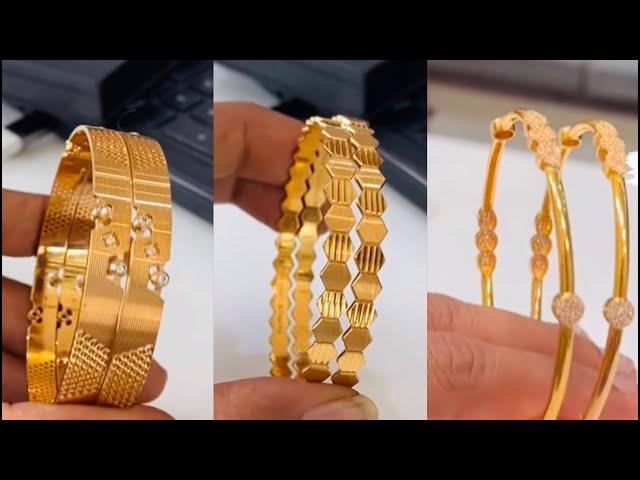 Simple  Gold Bangles Designs #lifestylegold