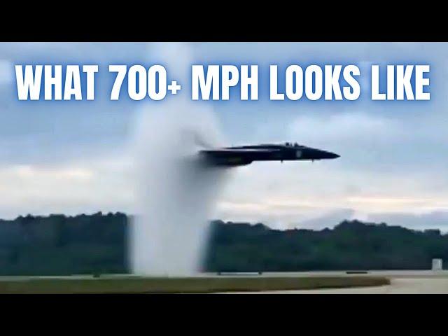 Fighter Jet Creates Stunning Vapor Cone at High Speed