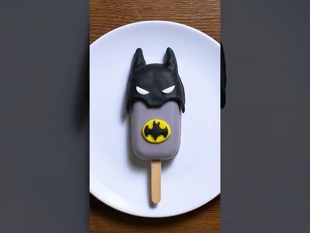 ITS BATMAN!  Superhero Cakesicles | DIY Cake Ideas - Hoopla Recipes #shorts #thebatman