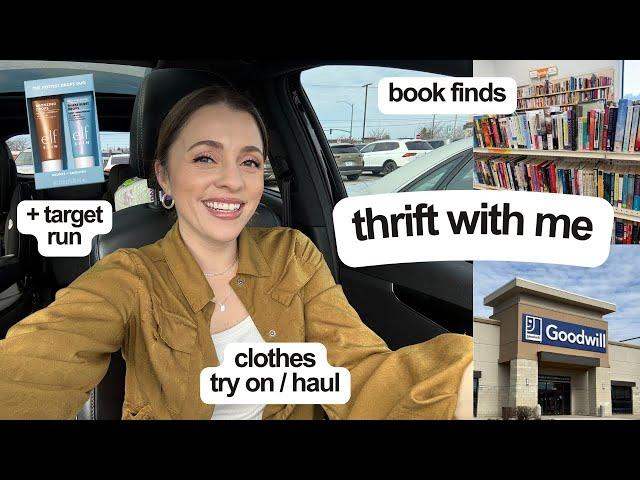 VLOG: Come thrifting with me + a Target run + clothing haul/try on