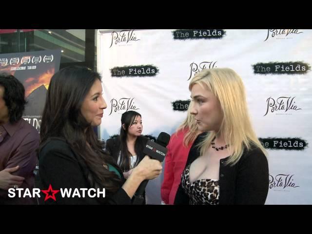 Natalie Victoria red carpet interview at "The Fields" premiere