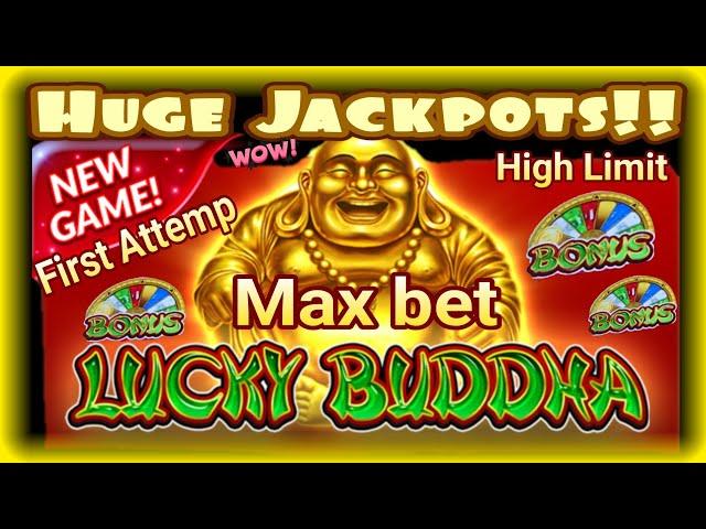 ⭐Look!! My First Attemp in the New Slot Lucky Buddha Huge Jackpot in High Limit