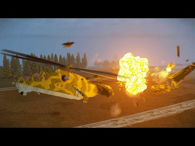 [WAR MOVIE #2] Crash in Warzone ! Drone Strike Survival | Teardown