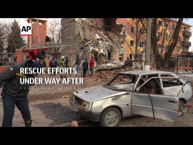Rescue efforts under way after Mariupol shelling