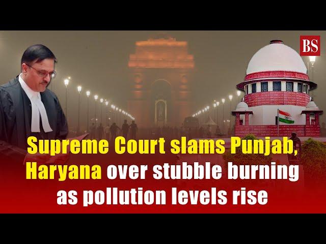 Supreme Court slams Punjab, Haryana over stubble burning as pollution levels rise