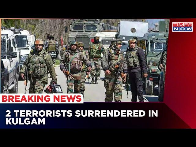 2 Local Terrorists Surrendered During An Ongoing Encounter In Kulgam | J&K News | Latest Updates