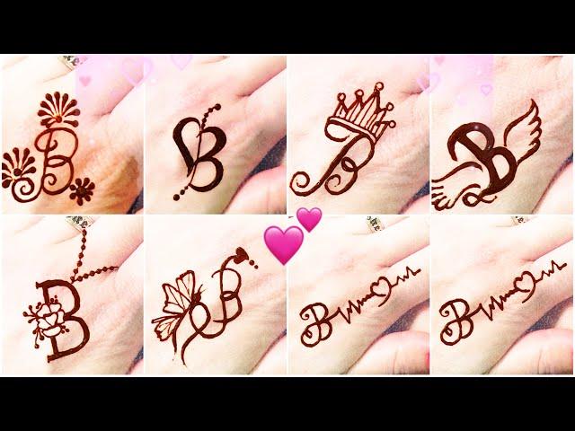 mehndi designs -B Letter henna mehndi tattoo 2020 - b alphabet mehndi tattoo by henna art world