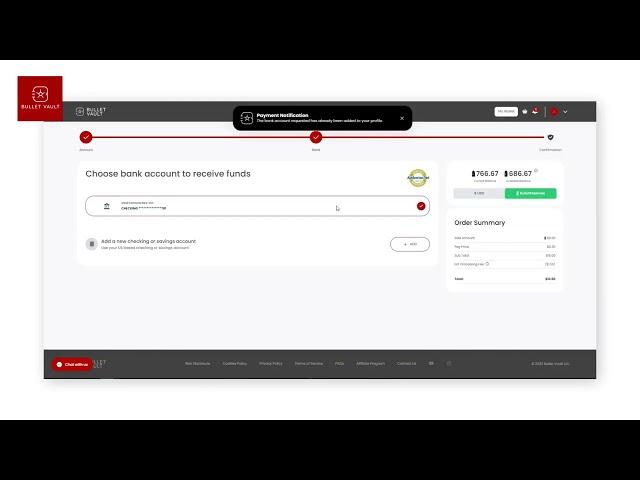Bullet Vault Tutorial: Exploring the "Redeem for Cash" Feature