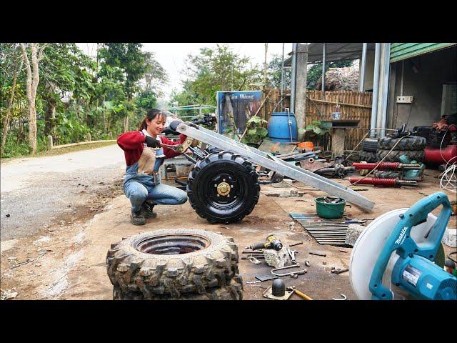 Repair and restore old spare parts to build 4-wheeled off-road vehicles. episode 1 reuse old tires