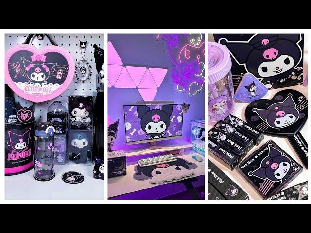 Kuromi desk makeover  Purple or Black  #cindyasmr