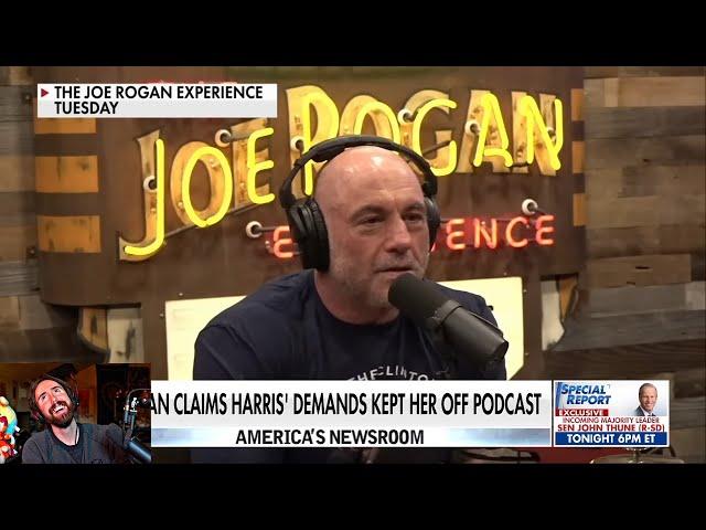 Joe Rogan reveals what Kamala Harris didn't want to talk about on podcast | Asmongold Reacts