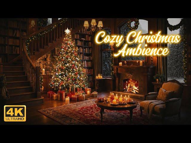 Christmas  Ambience with Smooth Jazz and Crackling Fireplace #christmas #ambience #fireplace#xmas