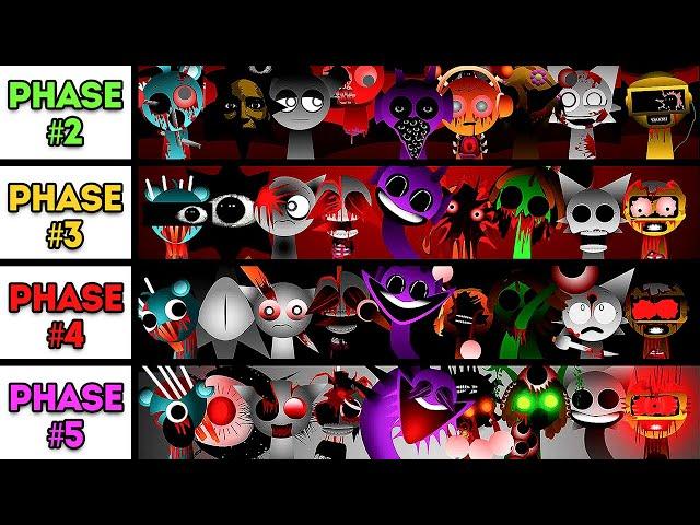 Phase 2 VS Phase 3 VS Phase 4 VS Phase 5 Incredibox Sprunki Mix