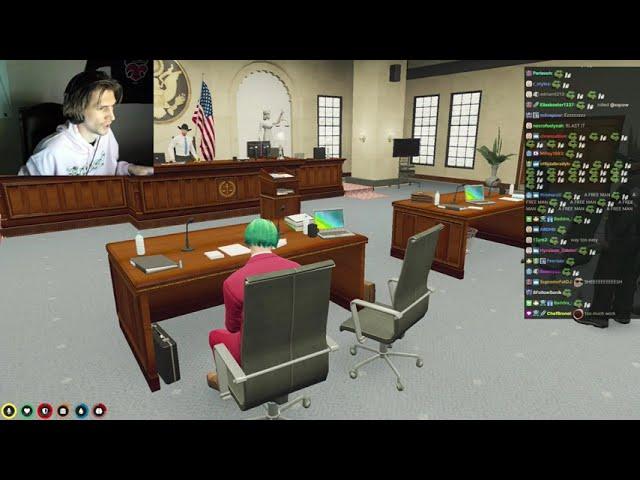 xqc wins court with himself as lawyer gta 5 roleplay nopixel