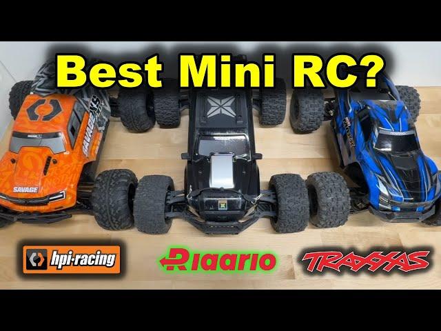 Traxxas Mini Maxx vs. HPI Savage XS vs. Rlaarlo Omni-Terminator - Best 1/12 RC Monster Truck?