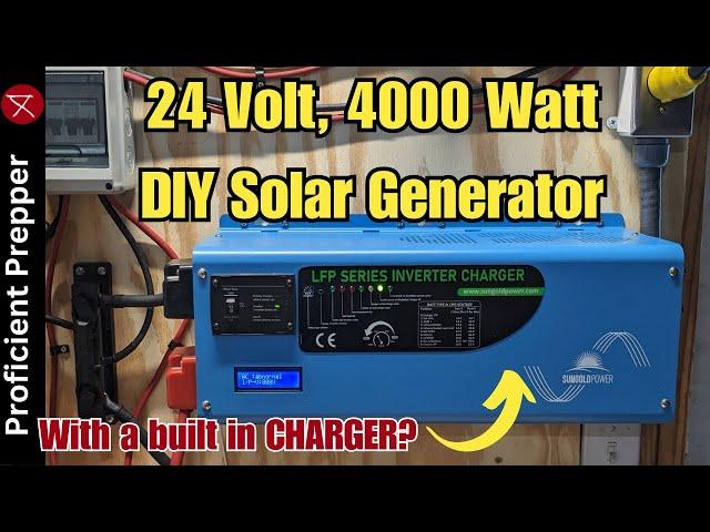 24v DIY Solar Generator Setup - 4000w - 10,240kwh with Built-in Battery Charger