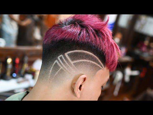 Perfect Skin Fade Design & Color, Mens Haircut..!!!"