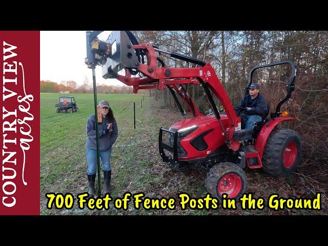 All the Fence Posts are in the Ground - Pounding in 700 feet of Fence Posts