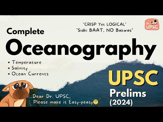 Complete OCEANOGRAPHY in 50 mins | UPSC-Prelims-2024