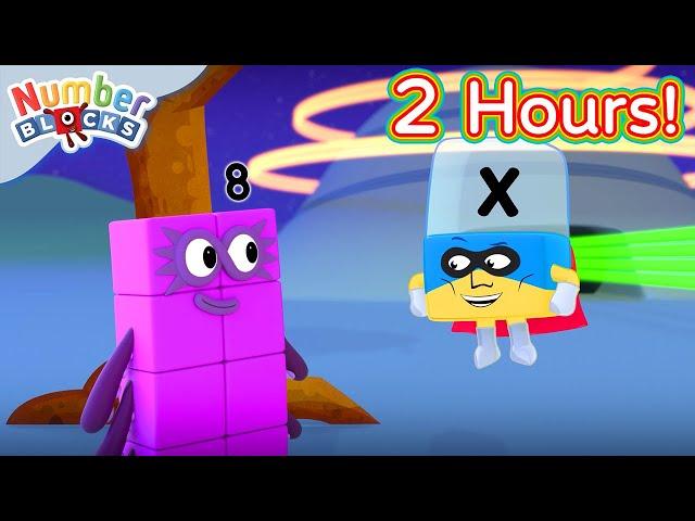 Super Best Fiends - Learning from home - 2 hour Compilation | 123 Learn to Count - Numberblocks