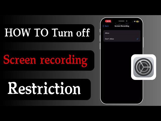 How To Turn Off Screen Recording Restrictions | Quick & Easy