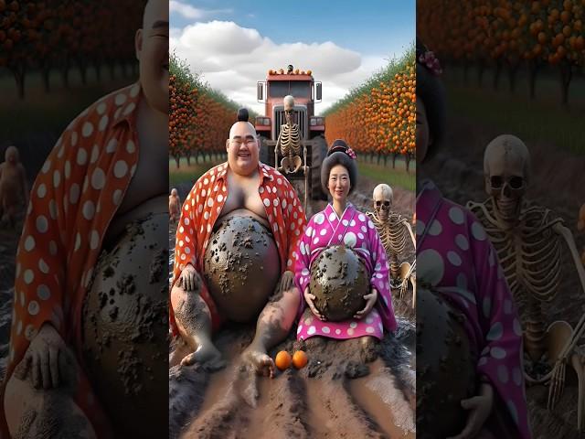 Evolution of cat: Sumo wrestler & Woman sitting on dirty road with truck x #cat#cute#love#shorts