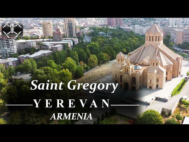 Saint Gregory Cathedral, Yerevan, Armenia  Drone Shot (UHD 60fps)