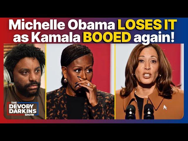 Michelle Obama LOSES IT as Rally Fans PROTEST Kamala