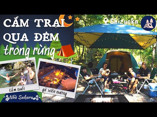 CẮM TRẠI QUA ĐÊM TRONG RỪNG - Trải nghiệm sống trong rừng, tắm trong suối | CAMPING #3 | Nhà Sakura