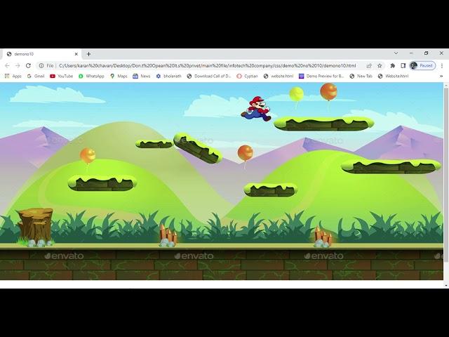 Mario Game LEVEL-02 in HTML & CSS | Develop by in A2Z INFOTECH