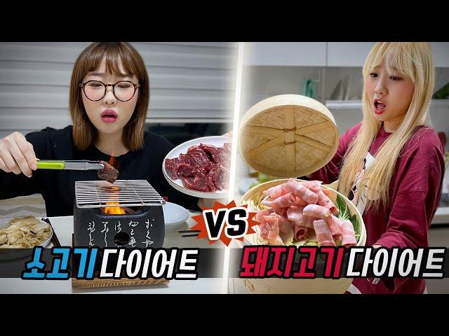 3일동안 소고기만 먹기 vs 3일동안 돼지고기만 먹기..! 과연 어떤게 더 살이 많이 빠질까?! [예씨 yessii]