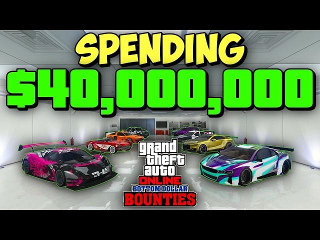 I Spent $40 Million in GTA Online Bottom Dollar Bounties DLC | GTA Online NEW DLC  Spending Spree