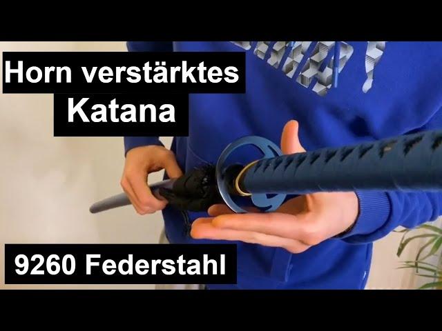 Horn verstärktes Federstahl Katana von Samuraischwert.kaufen Handgeschmiedetes Katana