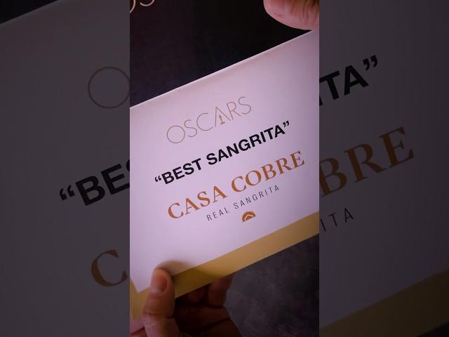  And the Oscar for Best Sangrita goes to... Casa Cobre! 