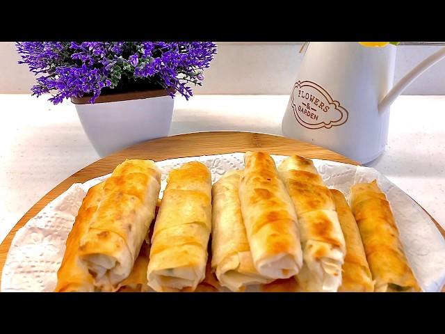 Завтрак за 5 минут! | Рулетики с начинкой | rulo börek